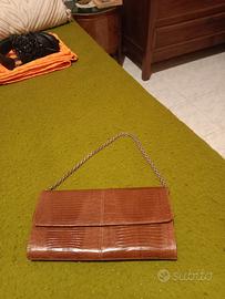 BORSETTA/POCHETTE VERO COCCODRILLO ANNI 80