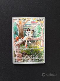 Carta pokemon “Meowth” fiamme spettrali