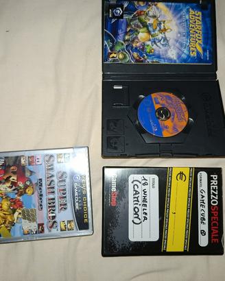 game cube super smash bross+ starfox +  18 wheeler