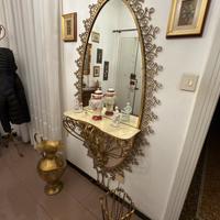 Specchiera con mensola in marmo