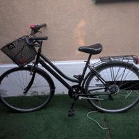 Bicicletta olandese con cestino e porta pacchi