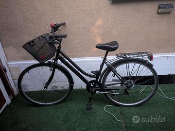 Bicicletta olandese con cestino e porta pacchi