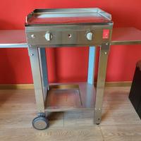 PLA.NET barbecue Chef 55 con carrello aperto inox