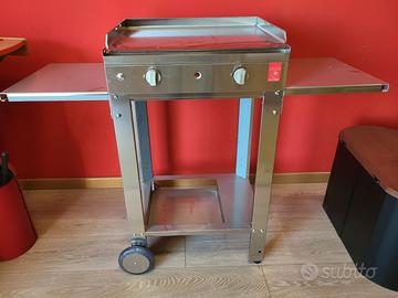 PLA.NET barbecue Chef 55 con carrello aperto inox