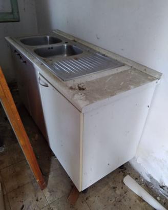 Cucinotto stufa a gas + lavello + cassettiera