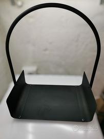 Portalegna + Set attrezzi da camino