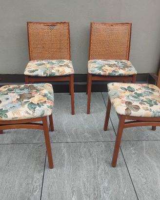 Set 4 sedie vintage in legno