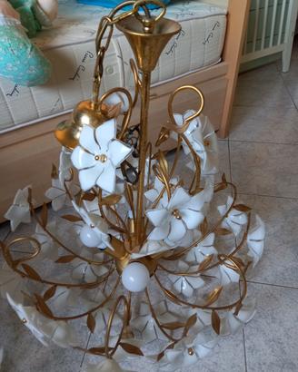 coppia lampadari floreali 