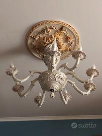 Lampadario Capodimonte porcellana