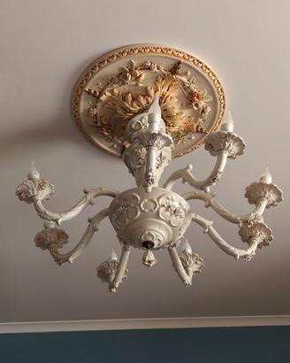 Lampadario Capodimonte porcellana