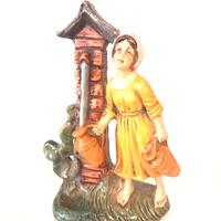 Presepe 10 cm donna anfore fontana CARTAPESTA