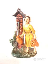 Presepe 10 cm donna anfore fontana CARTAPESTA
