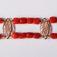Bracciale Corallo rosso Sardo e oro 750