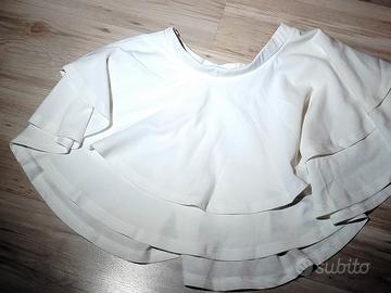 Gonna bianca con volant nuova con etichetta