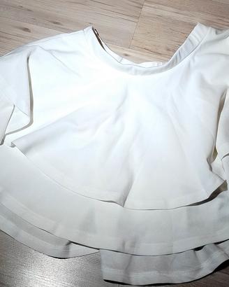 Gonna bianca con volant nuova con etichetta