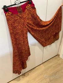 Pantalone donna fantasia gamba ampia STELLE