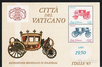VATICANO ESPOSIZIONE MONDIALE FILATELIA FOGLIETTO