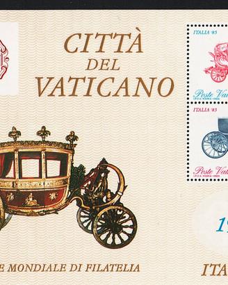 VATICANO ESPOSIZIONE MONDIALE FILATELIA FOGLIETTO