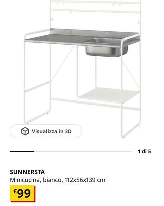 mobile lavello freestanding ikea sunnersta