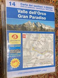 Carta sentieri Valle dell’Orco ,Gran Paradiso