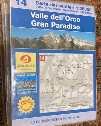 Carta sentieri Valle dell’Orco ,Gran Paradiso