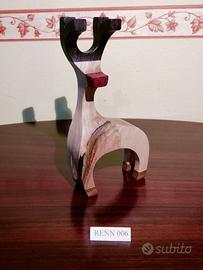 Renna di Natale in legno fatta a mano (Renn6)