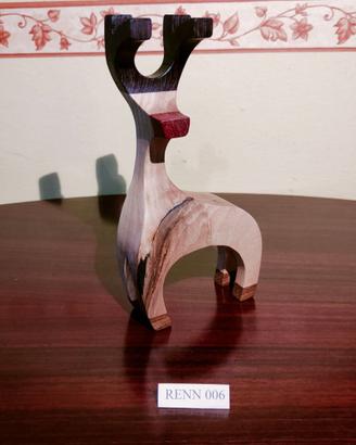 Renna di Natale in legno fatta a mano (Renn6)