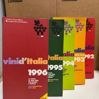 5 Volumi Vini d’Italia Gambero Rosso dal 92 al 96
