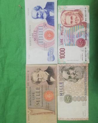 lotto banconote (le ultime 1000 lire) 