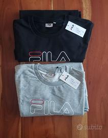 Felpa FILA senza cappuccio taglia XL Nera e Grigia