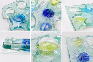 Centrotavola Artigianale Artistico in Vetro Fuso