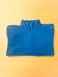 🧥 Maglione in Pile Blu 🧥 Felpa Pullover con Zip