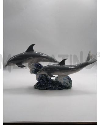STATUINA COPPIA DELFINI LLADRO