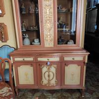 credenza stile veneziano dipinta a mano