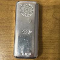Lingotto argento 999 Mario Villa 1 kg