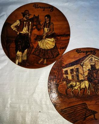 coppia di piatti in stile Gaucho 