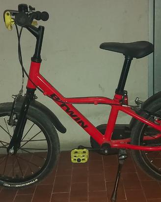Bici bimbo/bimba B'TWIN 16 pollici rossa