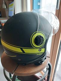 casco Shiny Nero Opaco Verde Fluo taglia S donna