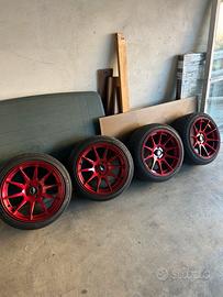 Cerchi JR11 16x8 4x100 + gomme estive