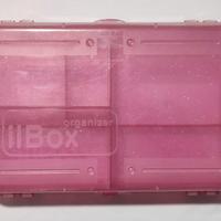 Organizer box portaoggetti fucsia trasparente