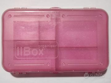 Organizer box portaoggetti fucsia trasparente