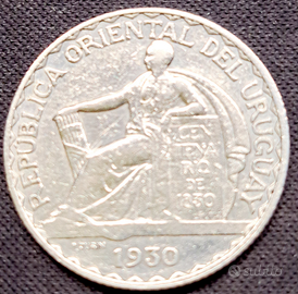 Uruguay . 20 centimos . 1930 argento
