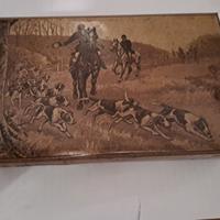 Scatola Latta Lazzaroni Tema "la Caccia" anni 60