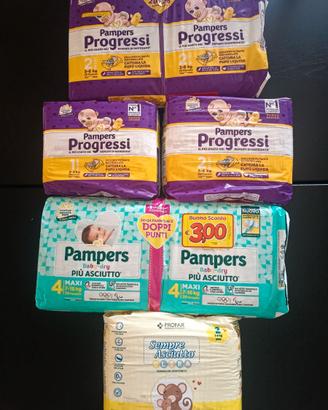 Pannolini Pampers tg. 1-2-4
