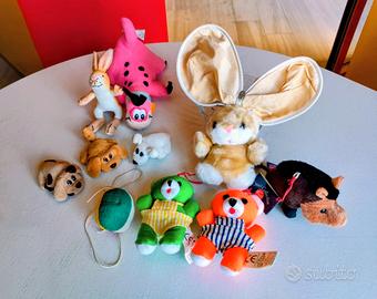 Set 10 pezzi pupazzi/peluche vintage
