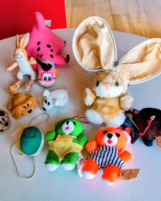 Set 10 pezzi pupazzi/peluche vintage