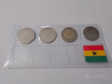Set di monete storiche della Repubblica del Ghana