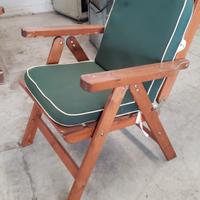 sedie in legno da esterno con cuscino