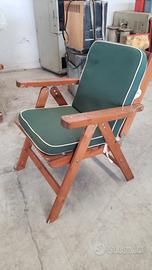 sedie in legno da esterno con cuscino