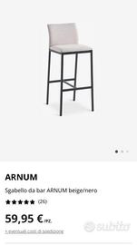 Sgabello Sgabelli NUOVI nero/beige